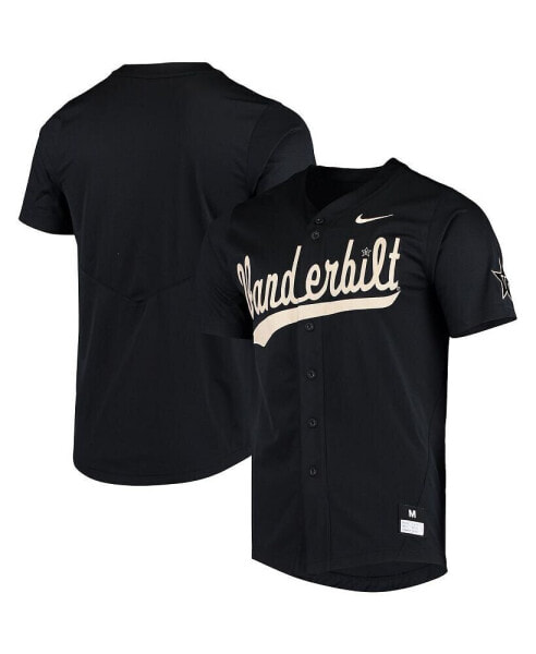 Men's Black Vanderbilt Commodores Vapor Untouchable Elite Replica Full-Button Baseball Jersey