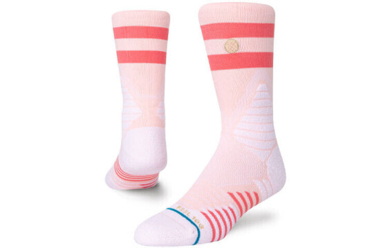 Носки спортивные Stance Logo - розовые, высокие, унисекс