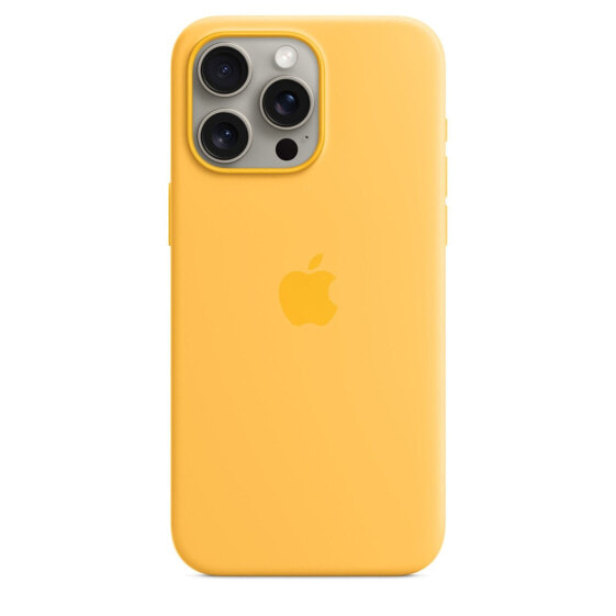 Apple iPhone 15 Pro Max Silikon Case mit MagSafe"Warmgelb iPhone 15 Pro Max