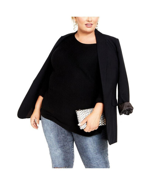 Plus Size Lean In Sweater