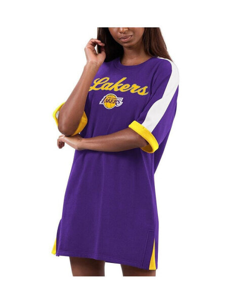 Women's Purple Los Angeles Lakers Flag Sneaker Dress