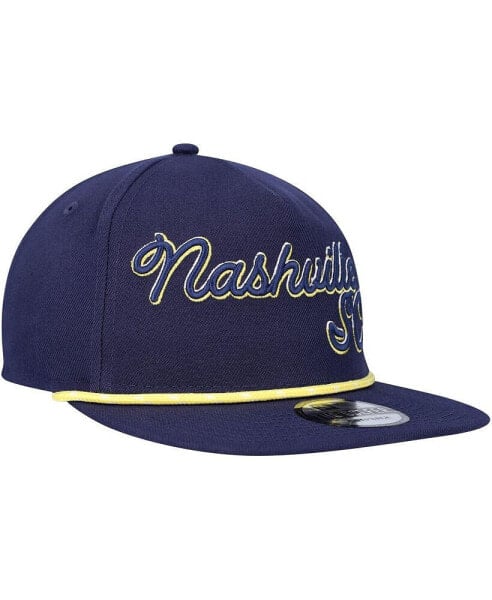 Men's Navy Nashville SC Script Golfer Adjustable Hat