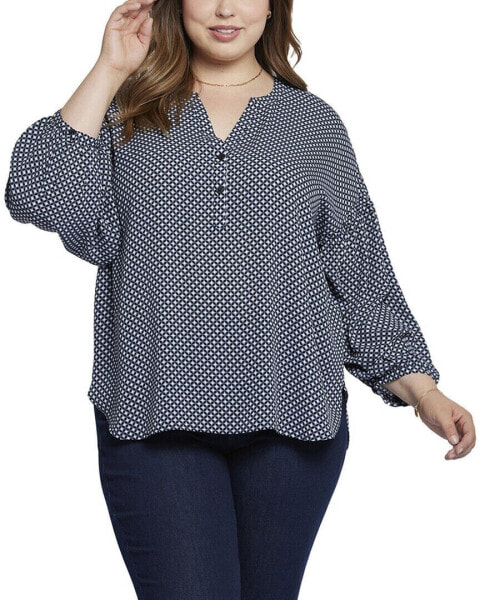 Nydj Plus Paulina Peasant Top Women's 3Xl