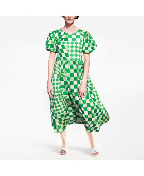Платье средней длины Jessie Zhao New York зеленое Воображение