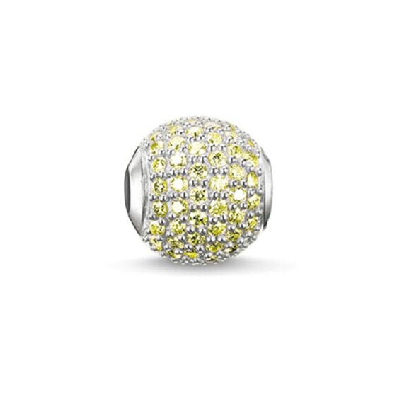 Thomas Sabo Damen Bead Charm-Einhänger Lucky Luz 925 Silber hellgrün/silber K0123-051-33