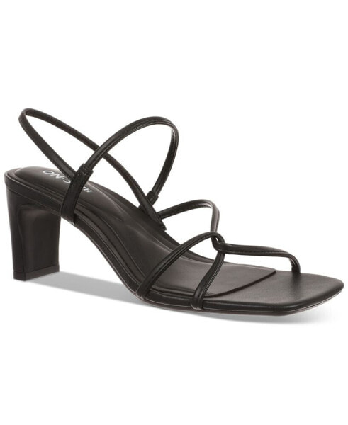 Women's Cloverr Strappy Block-Heel Sandals, Created for Macy's