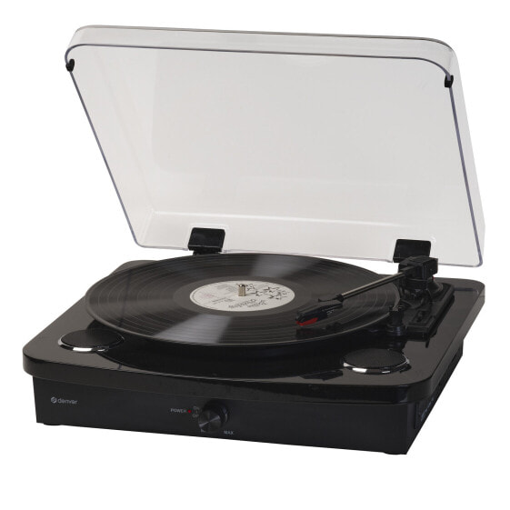 Inter Sales Denver VPL-230B, Semi Automatic, Black, Plastic, Wood, 33 1/3,45,78 RPM, 33 1/3,45,78 RPM, Rotary