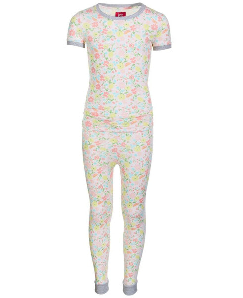 Little & Big Kids Snug Fit Floral Fruits Pajamas Set, Created for Macy's