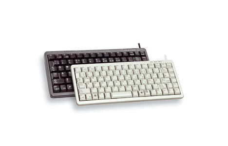 Cherry Slim Line Compact-Keyboard G84-4100 - Keyboard - Laser - QWERTY - Gray