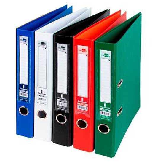 LIDERPAPEL Lever arch file A4 documents PVC lined with rado spine 75 mm light blue metal compressor