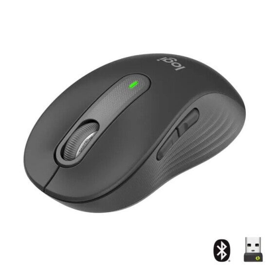 Logitech Signature M650 Wireless Mouse Lautlos, Bluetooth, programmierbare Tasten Graphit