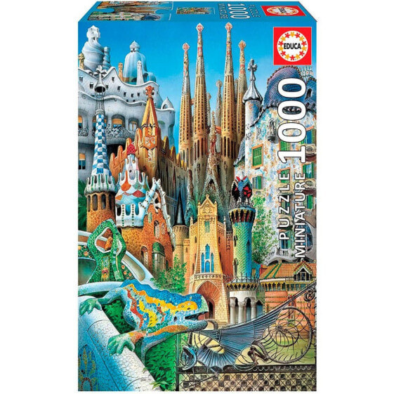 EDUCA BORRAS 1000 Pieces Gaudí Collage ´´Miniature´´ Wooden Puzzle