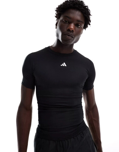 adidas Performance Techfit Compression Training t-shirt in black