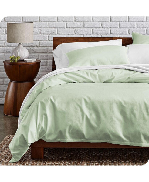 Organic Cotton Percale Duvet Cover Set Full/Queen