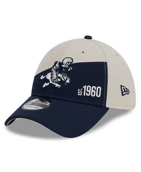 Men's Cream, Navy Dallas Cowboys 2023 Sideline Historic 39THIRTY Flex Hat