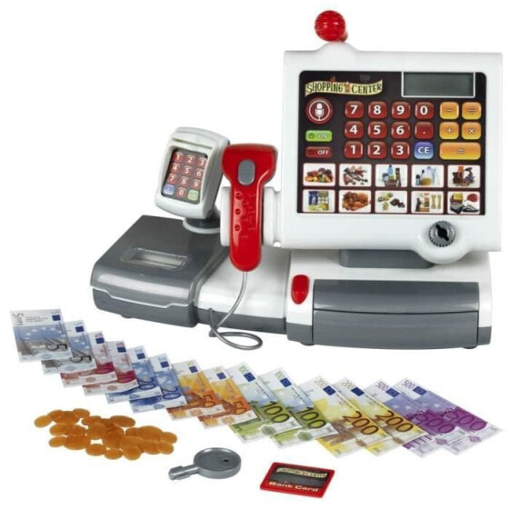 Ролевой набор для игры в магазин Klein - Кассовый аппарат с сенсорной панелью, сканером и контрольными весами