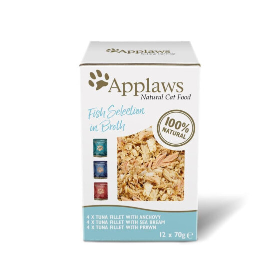 APPLAWS Fish Broth Multipack 12x70 Cat Food