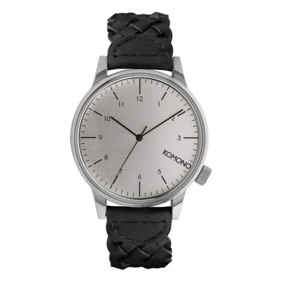 Мужские наручные часы с черным кожаным ремешком Komono KOM-W2032