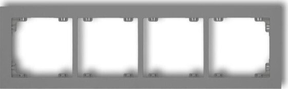 Karlik Four-fold universal frame made of Deco plastic, gray matt (27DR-4)