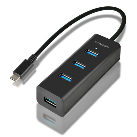 AXAGON HUE-S2C USB-A-Hub, 4x USB 3.0, externe Stromversorgung - 40 cm USB-C