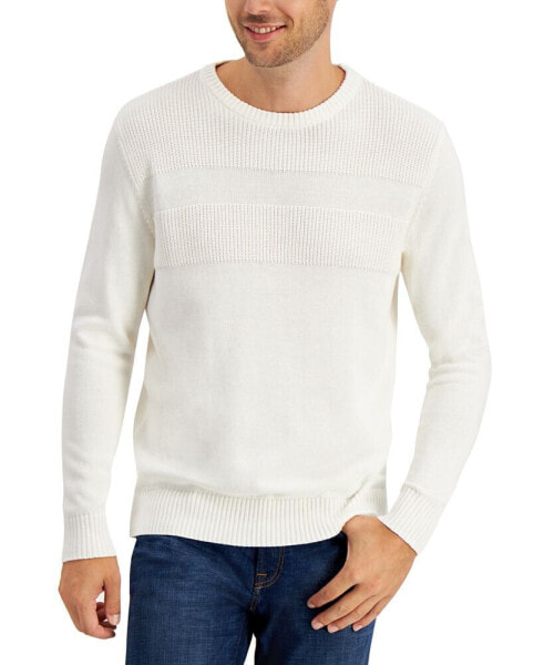 Men's Textured Cotton Sweater, Created for Macy's