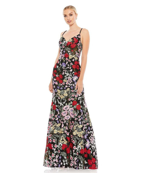 Women's Floral Lace Gown