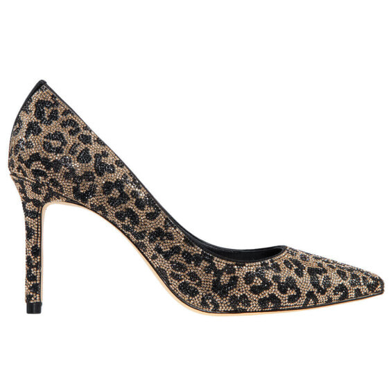 Nina Nina Cheetah Pointed Toe Stiletto Pumps Womens Black, Brown Dress Casual NI