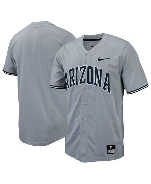 Men's Gray Arizona Wildcats Replica Full-Button Baseball Jersey