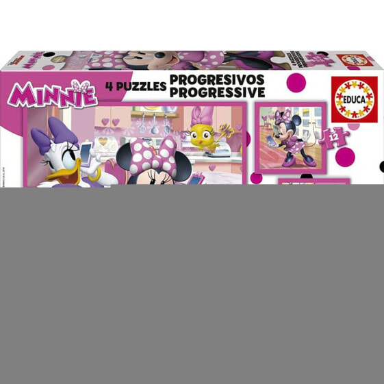 EDUCA BORRAS Progressive 12-16-20-25 Minnie Happy Helpers Board Game