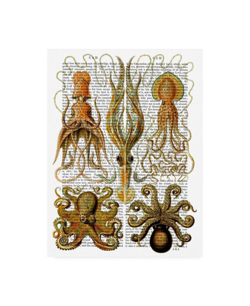 Fab Funky Octopus and Squid Canvas Art - 15.5" x 21"