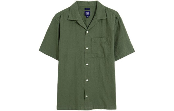 Рубашка GAP Легкая воздушная серия с коротким рукавом для мужчин 585744