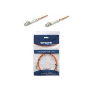 Intellinet Fiber Optic Patch Cable - OM2 - LC/LC - 3m - Orange - Duplex - Multimode - 50/125 µm - LSZH - Fibre - Lifetime Warranty - Polybag - 3 m - OM2 - LC - LC