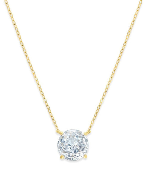 18k Gold-Plated Crystal Pendant Necklace, Created for Macy's