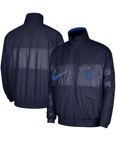 Men's Navy Dallas Mavericks Courtside Versus Capsule Full-Zip Jacket