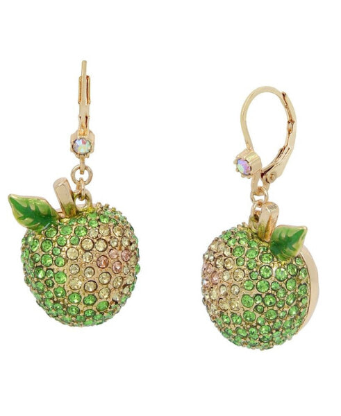 Faux Stone Apple Drop Earrings