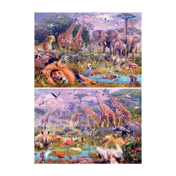 Puzzle Wilde Tiere 2x100 Teile