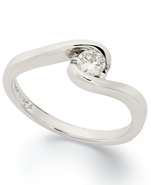 Diamond Engagement Ring (1/5 ct. t.w.) in 14k White Gold