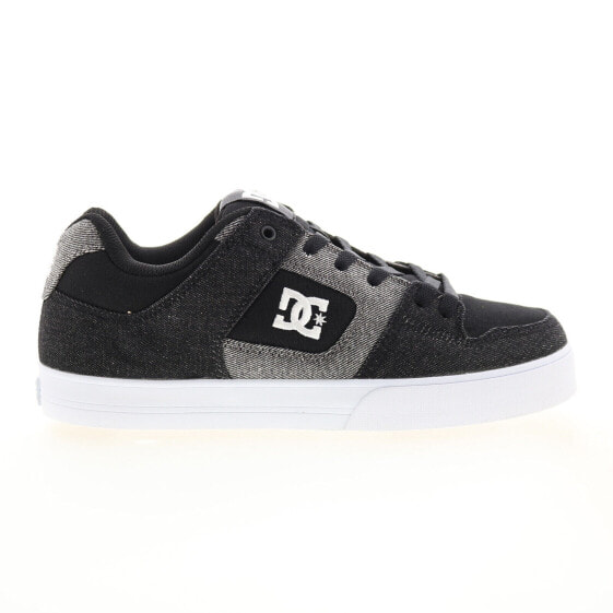 DC Pure 300660-BDM Mens Black Canvas Skate Inspired Sneakers Shoes