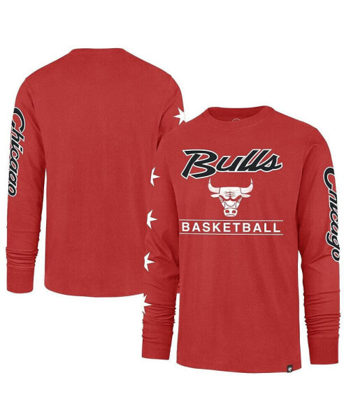 Футболка с длинным рукавом '47 Brand мужская красная Chicago Bulls 2023/24 City Edition Triplet Franklin
