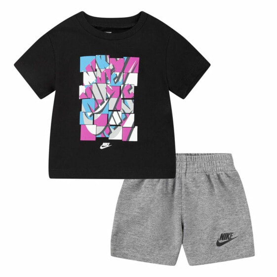 Детский cпортивный костюм Nike Nsw Add Ft Чёрный Серый 2 Предметы