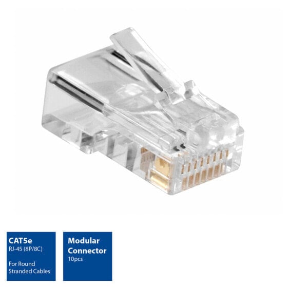 ACT AC4110 - RJ45 - Silver - Transparent - Male - Straight - ABS - Cat5e