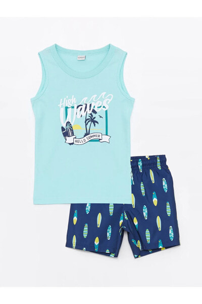 Пижама LC WAIKIKI Kid's Bike Neck Top & Sea