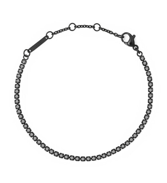 Glittering black crystal bracelet Classic Tennis DW00400810