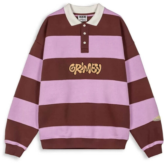 GRIMEY Bloodsucker Stripes long sleeve polo