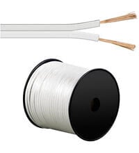 Wentronic Speaker Cable white CCA - 100m - Copper-Clad Aluminium (CCA) - 100 m - White