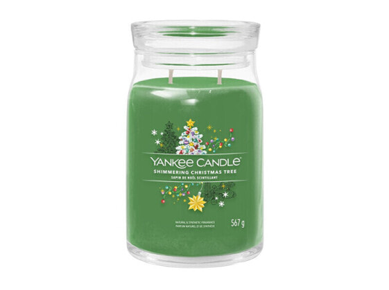 Aromatic candle Signature glass large Shimmering Christmas Tree 567 g