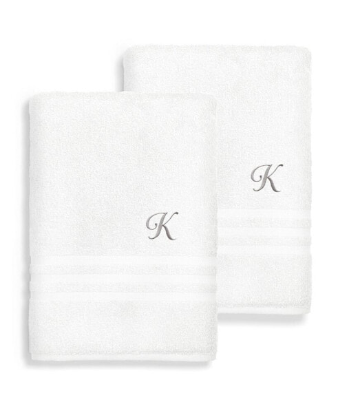 Textiles Turkish Cotton Personalized 2 Piece Denzi Bath Towel Set, 54" x 27"