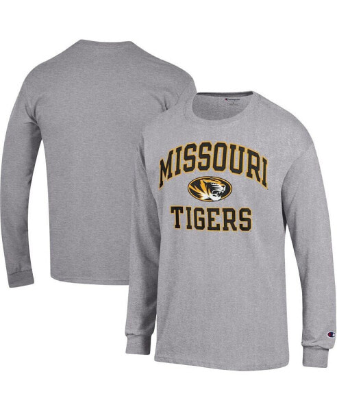 Men's Heather Gray Missouri Tigers High Motor Long Sleeve T-shirt