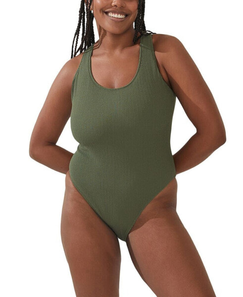 Women's Low-Back One-Piece Swimsuit