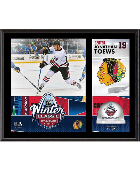 Jonathan Toews Chicago Blackhawks 12" x 15" 2017 Winter Classic Sublimated Plaque with Game-Used Ice - Limited Edition of 99